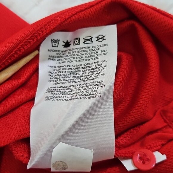 Nike Dri-Fit Athletic Shirt Polo Tennis Golf Men's M Medium Nike Red & White EUC - Picture 5 of 16